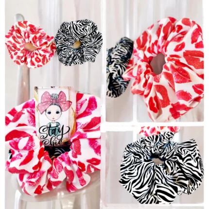 Σετ scrunchies zebra kiss